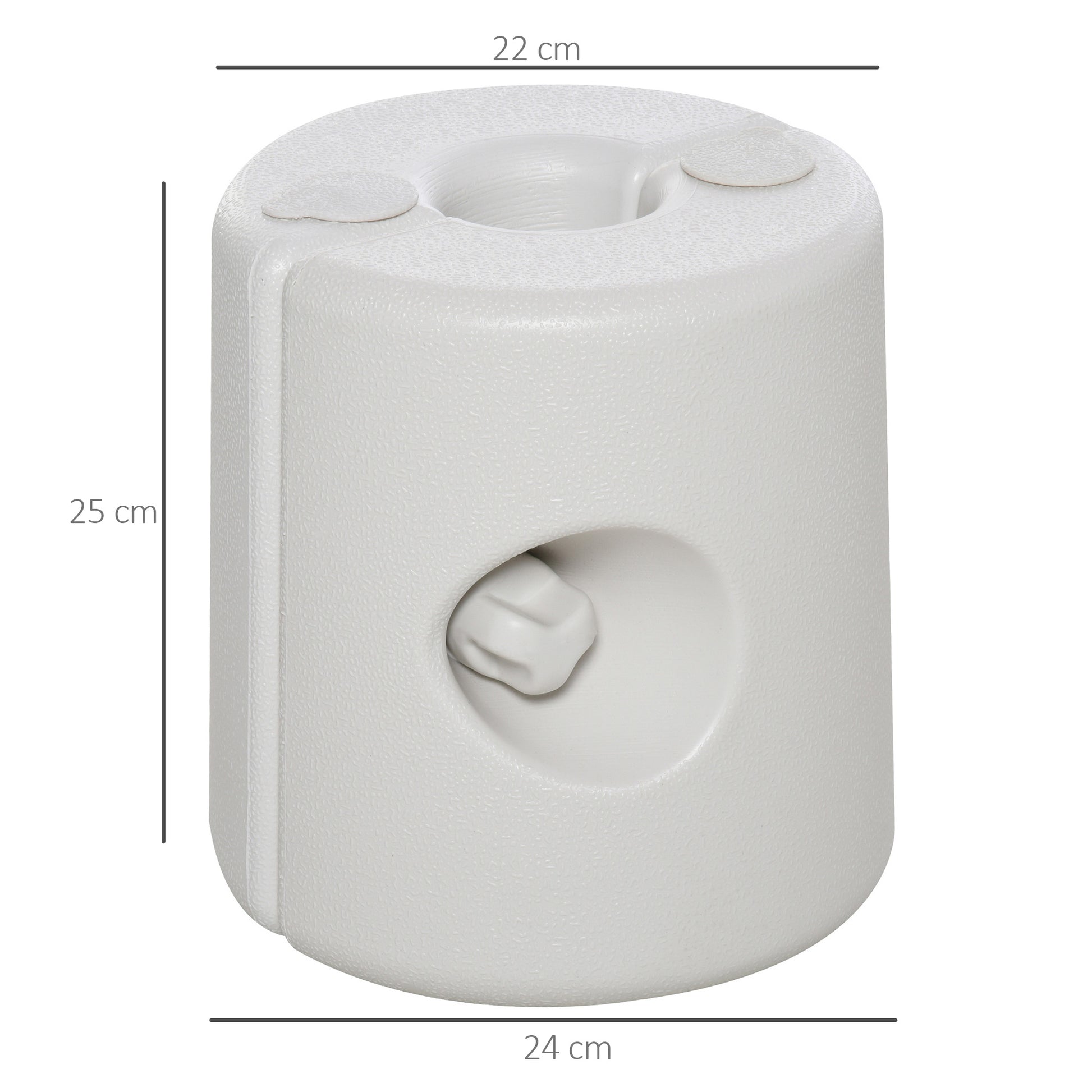 4 x Gazebo Weights Stand Foot Securement Party Tent Filling with Water/Sand PE ∅24xH25cm