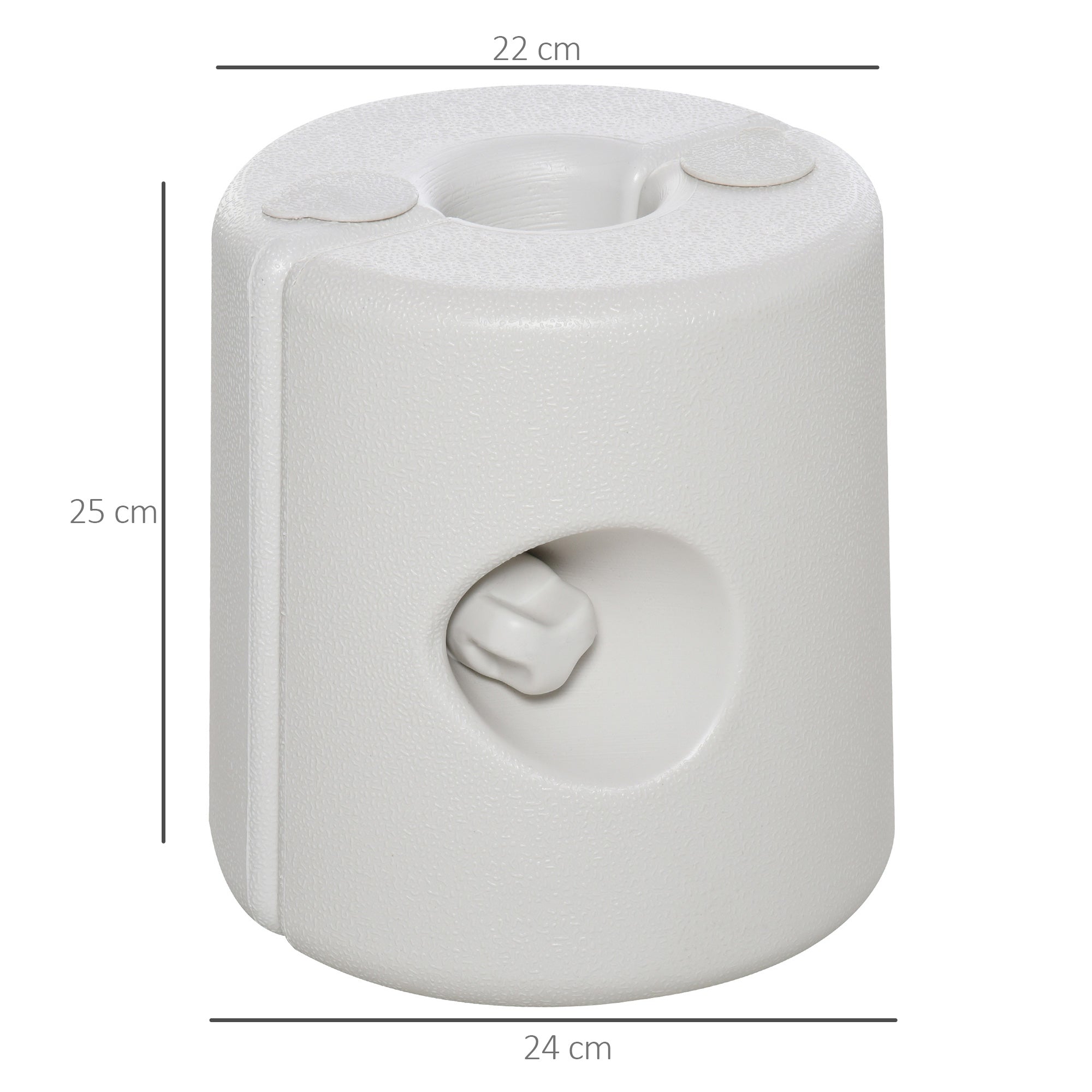 4 x Gazebo Weights Stand Foot Securement Party Tent Filling with Water/Sand PE ∅24xH25cm
