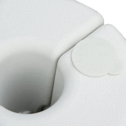 4 x Gazebo Weights Stand Foot Securement Party Tent Filling with Water/Sand PE ∅24xH25cm