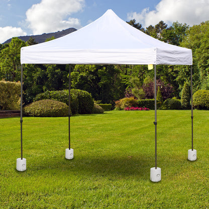 4 x Gazebo Weights Stand Foot Securement Party Tent Filling with Water/Sand PE ∅24xH25cm