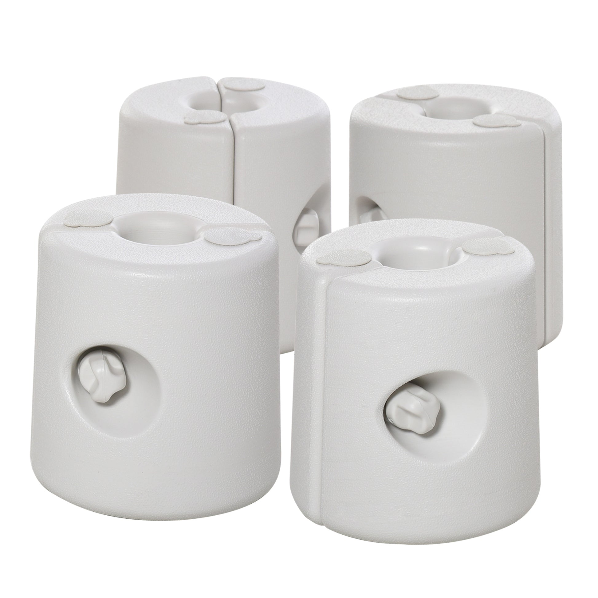 4 x Gazebo Weights Stand Foot Securement Party Tent Filling with Water/Sand PE ∅24xH25cm