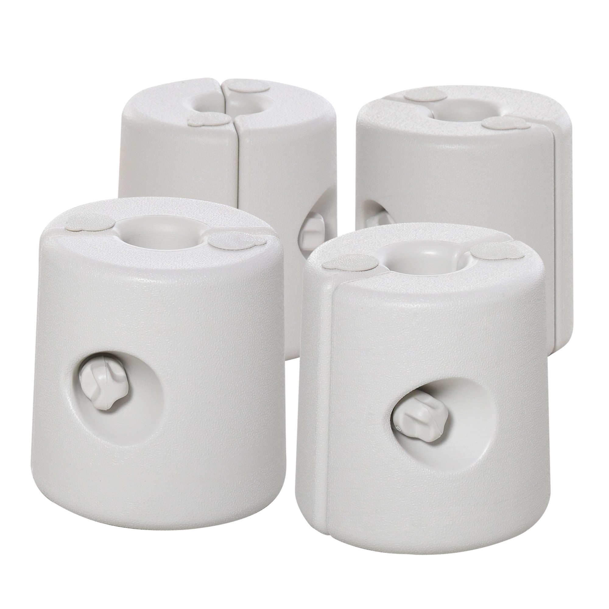 4 x Gazebo Weights Stand Foot Securement Party Tent Filling with Water/Sand PE ∅24xH25cm