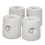 4 x Gazebo Weights Stand Foot Securement Party Tent Filling with Water/Sand PE ∅24xH25cm