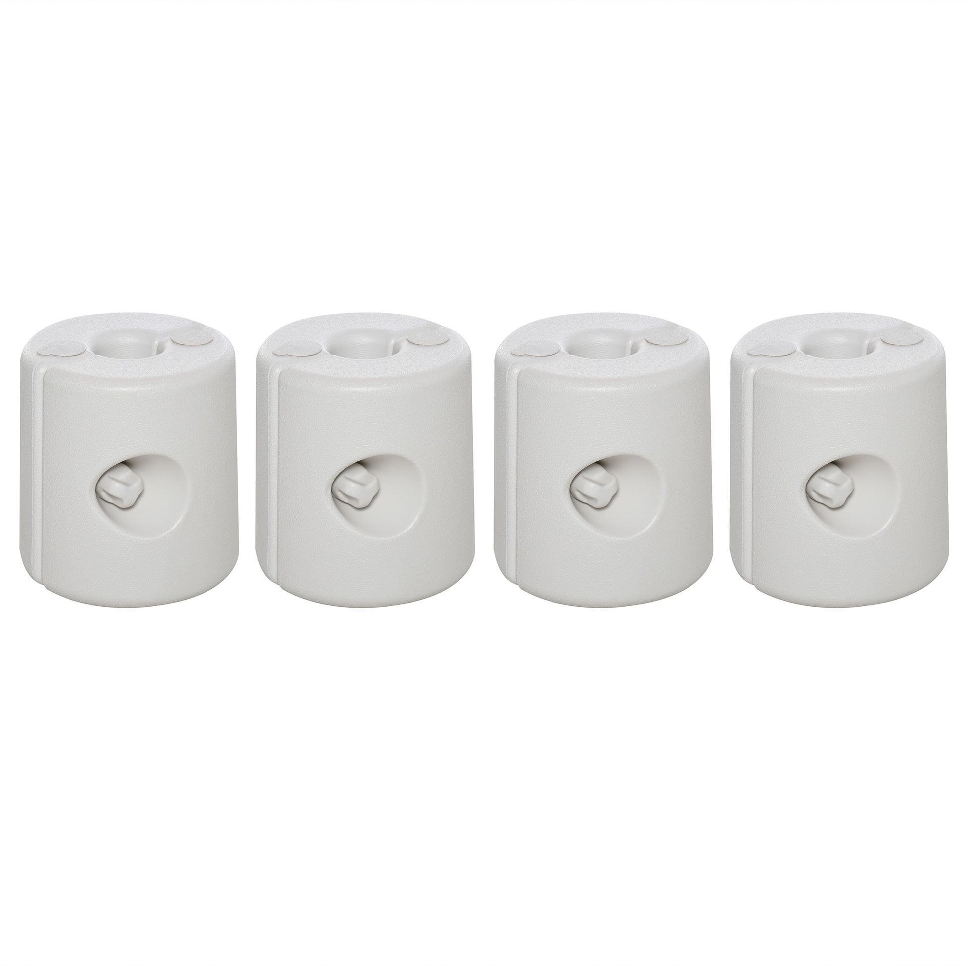 4 x Gazebo Weights Stand Foot Securement Party Tent Filling with Water/Sand PE ∅24xH25cm