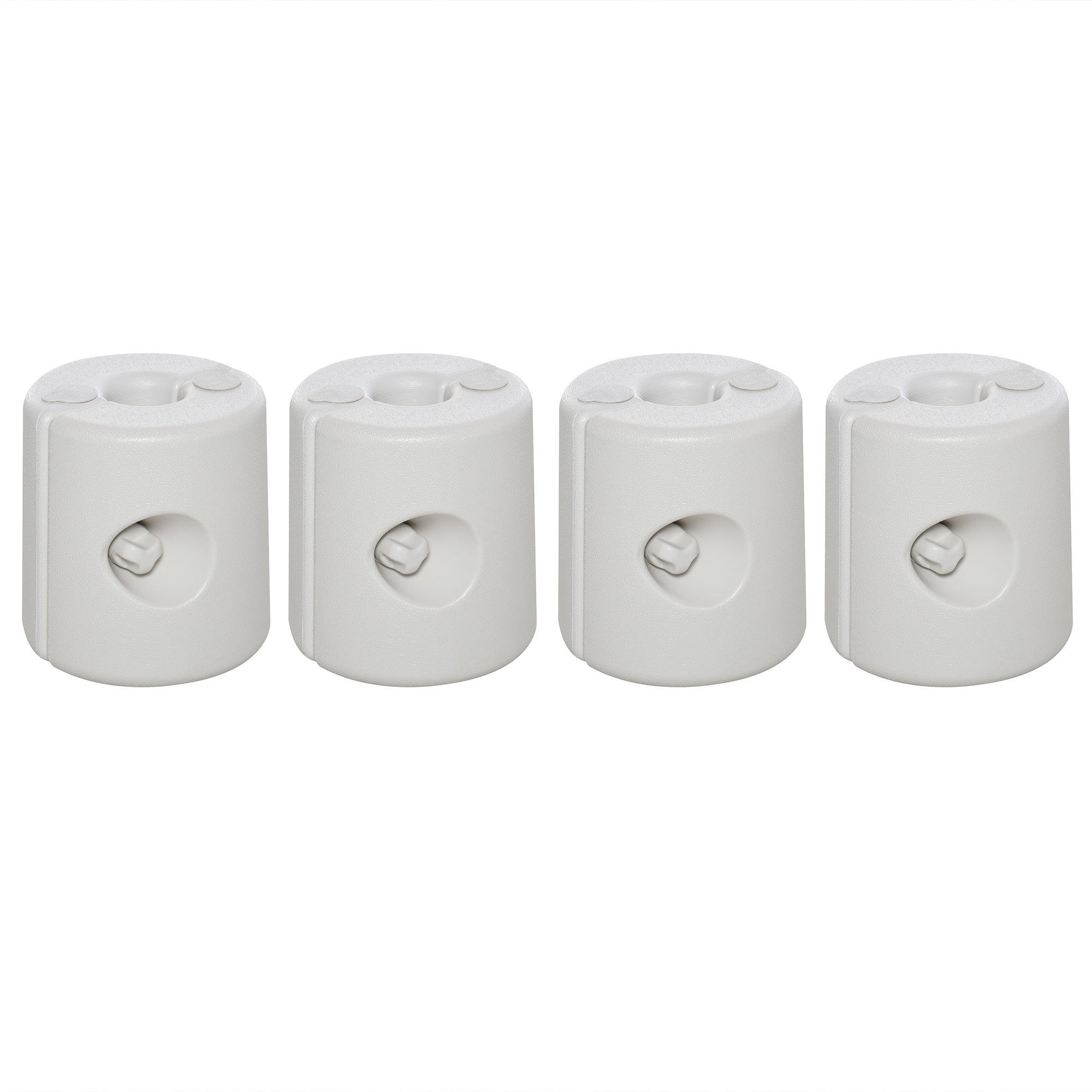 4 x Gazebo Weights Stand Foot Securement Party Tent Filling with Water/Sand PE ∅24xH25cm