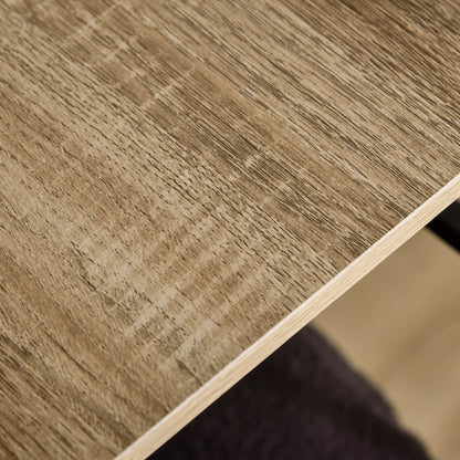 Clothes Rack Wood Coat Rack with 4 Storage Shelves and Hanging Rod Load 30 kg for Bedroom Living Room Entryway 100x46x170.5 cm Natural