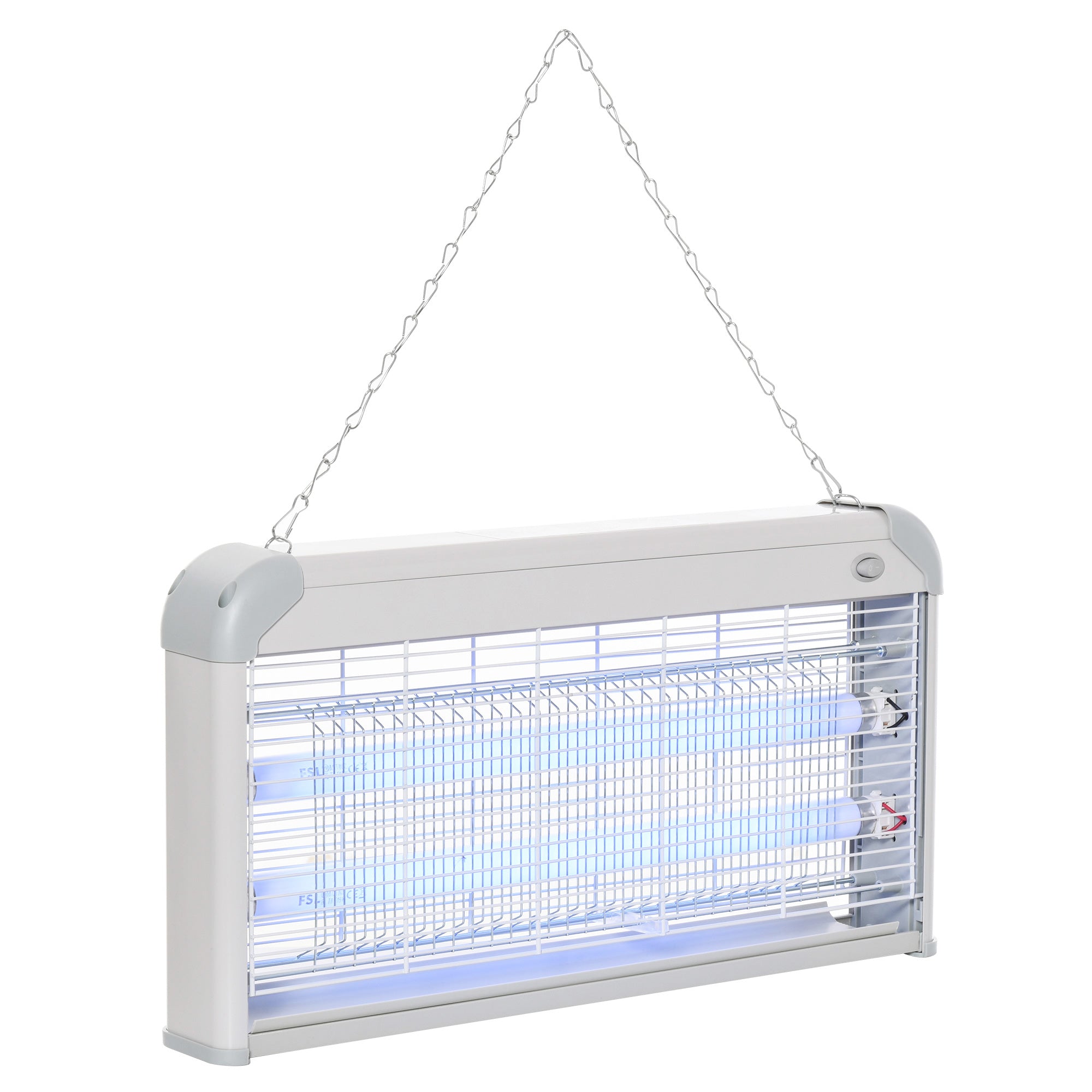 Electric Anti-Mosquito Lamp 30W Electric Fly Killer Indoor with UV Light Effect 60 m² for Garden Terrace Patio 48.5x8.5x26.5 cm Gray