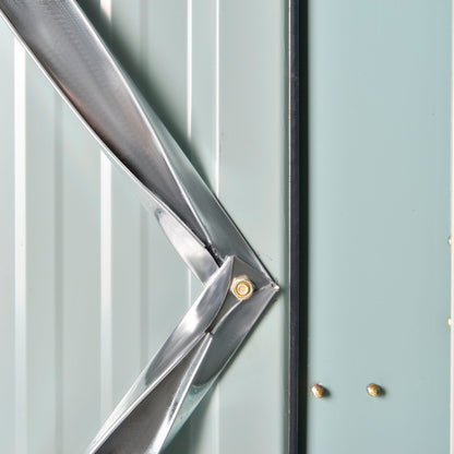 Outdoor Garden Shed 1.26 m² 147x86x134 cm Metal Outdoor Shed with 2 Doors and Lock for Tool Storage in Patio Terrace Black