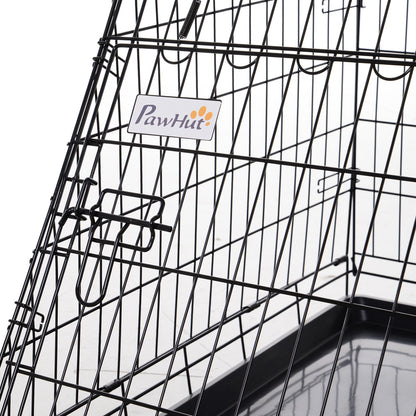 Large Size Dog Transport Cage dim. 77L x 47W x 55H cm metal black