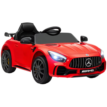 Children's Electric Car 12V Kids Car with 2.4G Remote Control, Children's Vehicle with Horn, MP3, Music, Soft Start, Reverse Function 3-5 km/h Electric Vehicle for 3-6 Years, Red