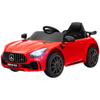 Children's Electric Car 12V Kids Car with 2.4G Remote Control, Children's Vehicle with Horn, MP3, Music, Soft Start, Reverse Function 3-5 km/h Electric Vehicle for 3-6 Years, Red
