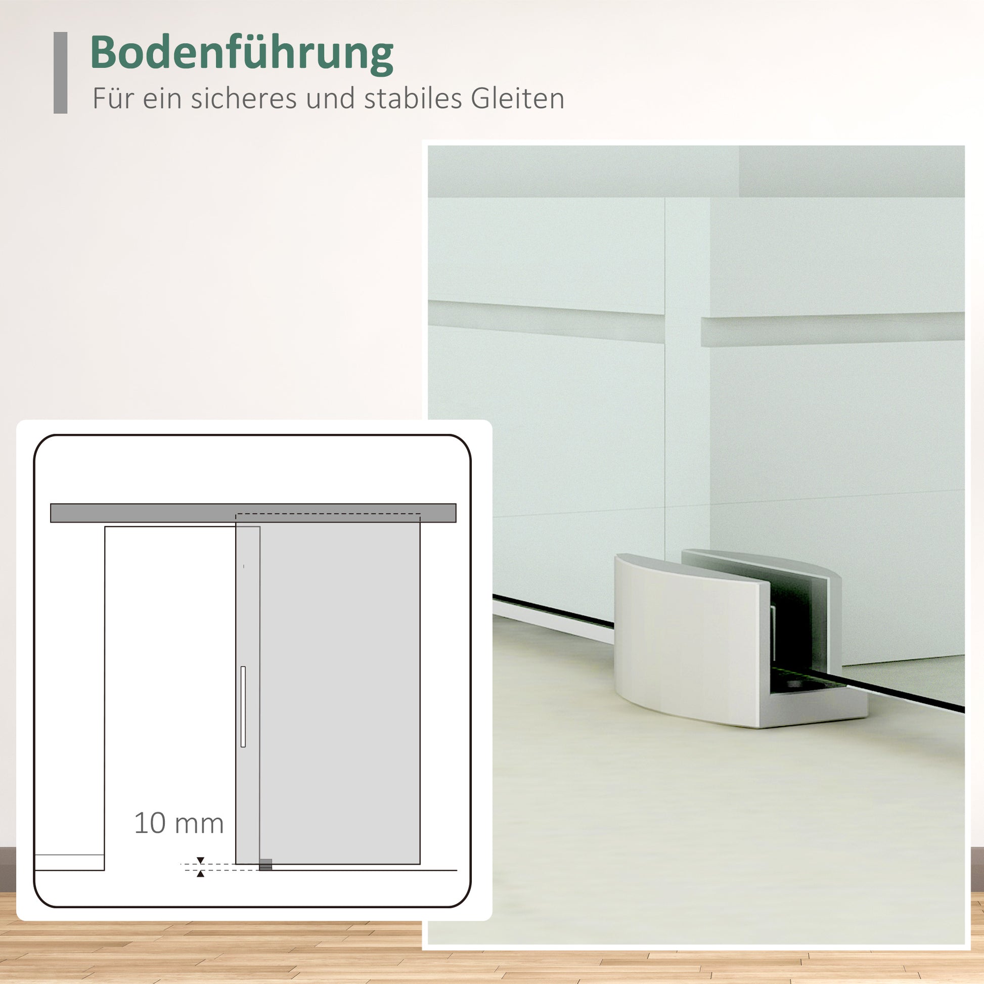 Glass Sliding Door Room Door with Handle Bar One Side Frosted 77.5 x 205 cm