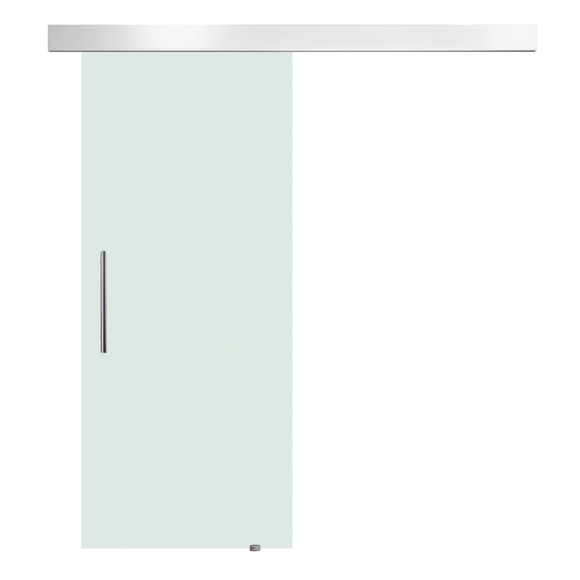Glass Sliding Door Room Door with Handle Bar One Side Frosted 77.5 x 205 cm