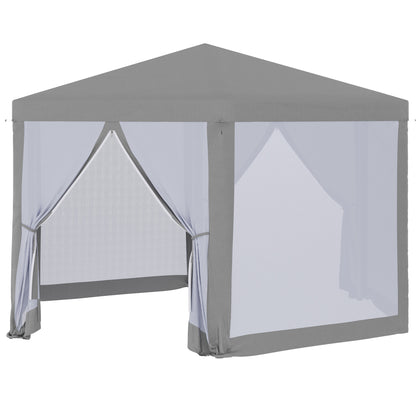 Hexagonal Cozy Style Metal Polyester Gray Barnum Reception Tent Gazebo