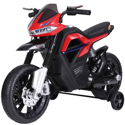Kids Electric Motorcycle Toy Bike +3 Years 6V Battery with Lights and Music 105x52.3x62.3cm Red