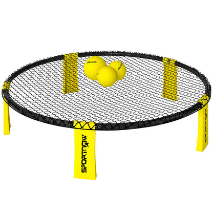 SPORTNOW Roundnet Set Game Set with Game Net 3 Balls Carry Bag Ball Pump Spikeball Set for Garden Beach Park Indoors