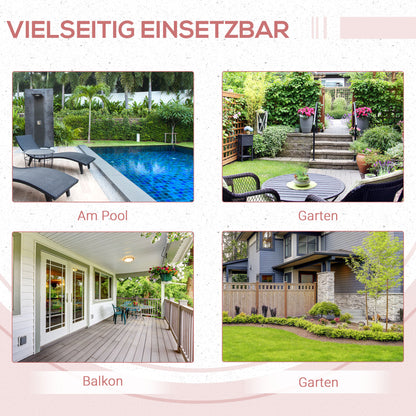 Folding Side Table made of Poly Rattan Coffee Table Couch Table Tray Balcony Table Garden Table Side Table Tea Table Garden Furniture Rattan Table for Garden Terrace Balcony, 40x40x40cm Black