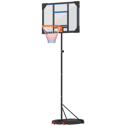 Kids Basketball Hoop, Adjustable Height 210-260 cm, Outdoor and Indoor Basketball Hoop with Wheels, Weighted Base, Gift for Boys and Girls 6+ Years, Blue
