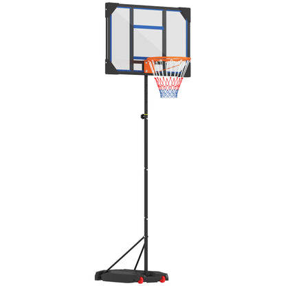 Kids Basketball Hoop, Adjustable Height 210-260 cm, Outdoor and Indoor Basketball Hoop with Wheels, Weighted Base, Gift for Boys and Girls 6+ Years, Blue