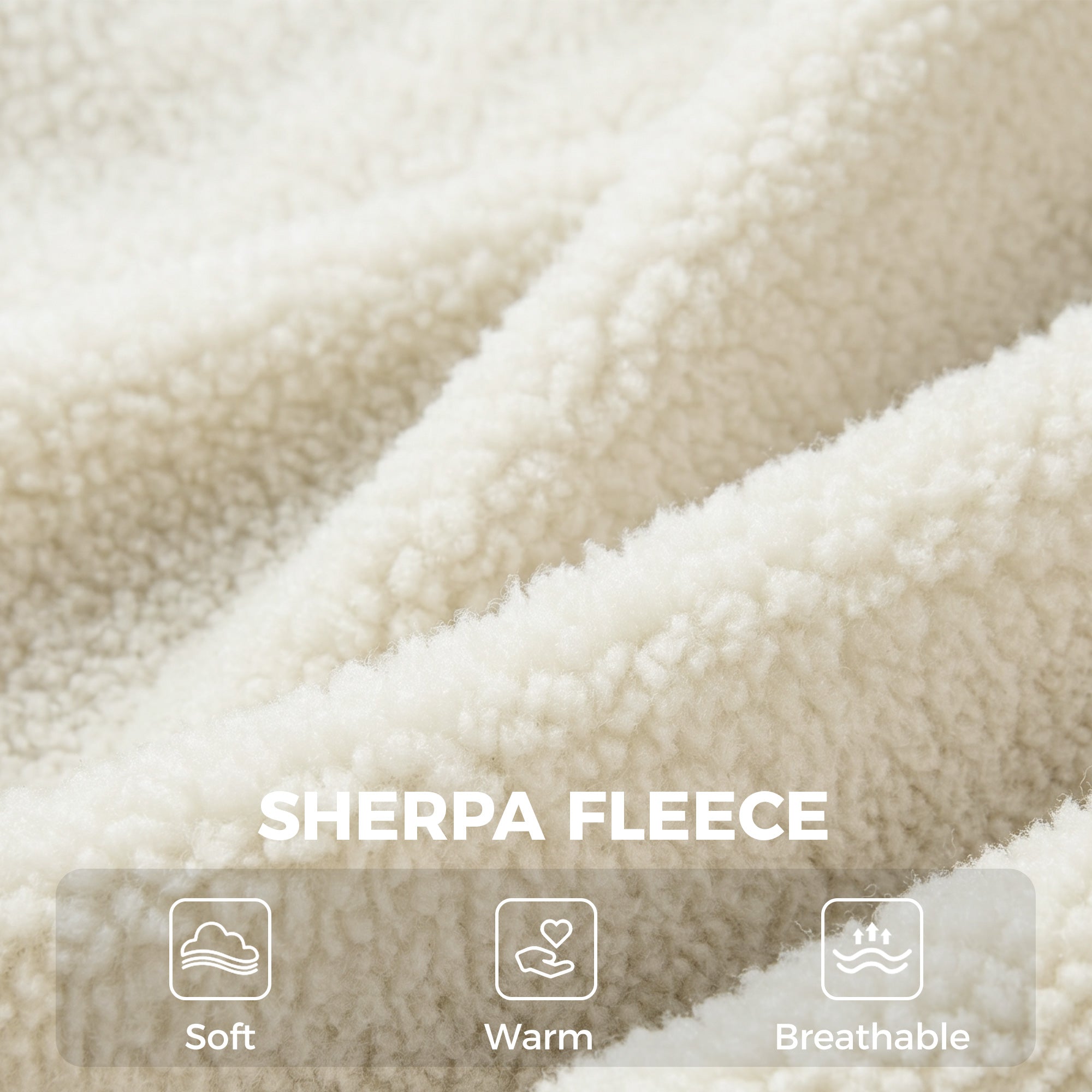 Sherpa Fleece Lounge Chair – Modern Upholstered Armchair with Curved Back, Armrests & Steel Legs, Cream White