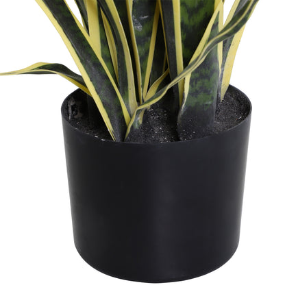 Artificial Sansevieria in Pot, Indoor and Outdoor Plant with 21 Leaves (Ø15cm x 77cm)