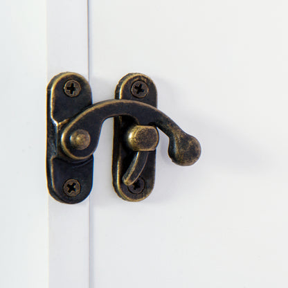 Wall-Mounted Hanging Jewelry Mirror Cabinet Organizer with Hooks and Slots for Necklaces for Bedroom Living Room 37x9.5x112 cm White