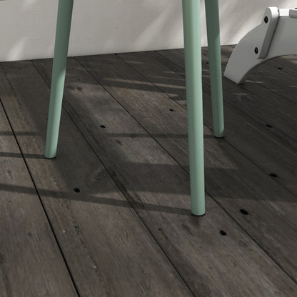 Garden Side Table, weather-resistant outdoor table with raised edge, steel balcony table, round coffee table load capacity 20kg, Ø40x50H cm, side table for outdoor indoor balcony terrace Green