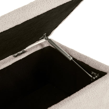 Bedroom Storage Bench Storage Chest Capacity 47 L with Flip Top and Wooden Legs for Living Room Load 120 kg 95x38x45 cm Beige