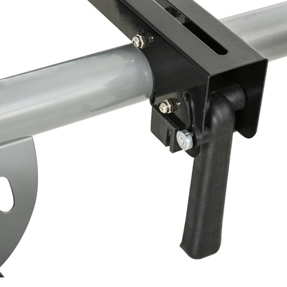 Stand for Chop Saws Workbench for Chop and Miter Saws Saw Stand Chop Saw Steel Black+Silver Side Extension 123.5-245 cm