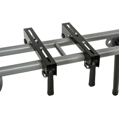 Stand for Chop Saws Workbench for Chop and Miter Saws Saw Stand Chop Saw Steel Black+Silver Side Extension 123.5-245 cm