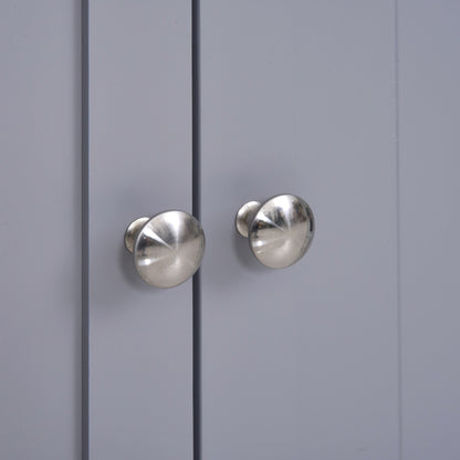 Storage Cabinet, Bathroom Cabinet, Cupboard with 2 Doors 2 Drawers - 60 x 30 x 75 cm - Gray and White