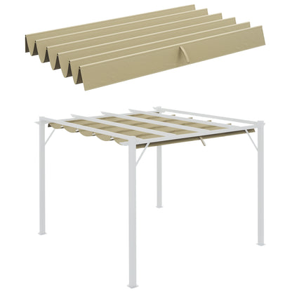 Replacement Canopy for 3 x 3m Retractable Pergola Gazebo - Beige