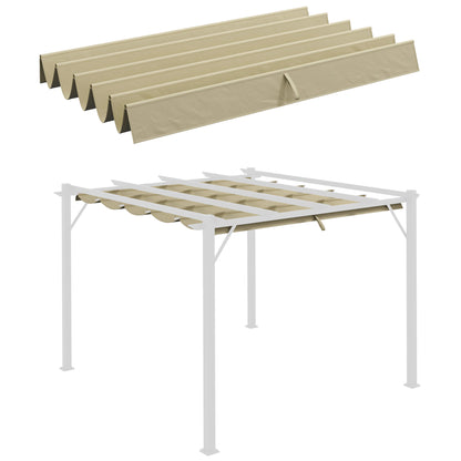 Replacement Canopy for 3 x 3m Retractable Pergola Gazebo - Beige