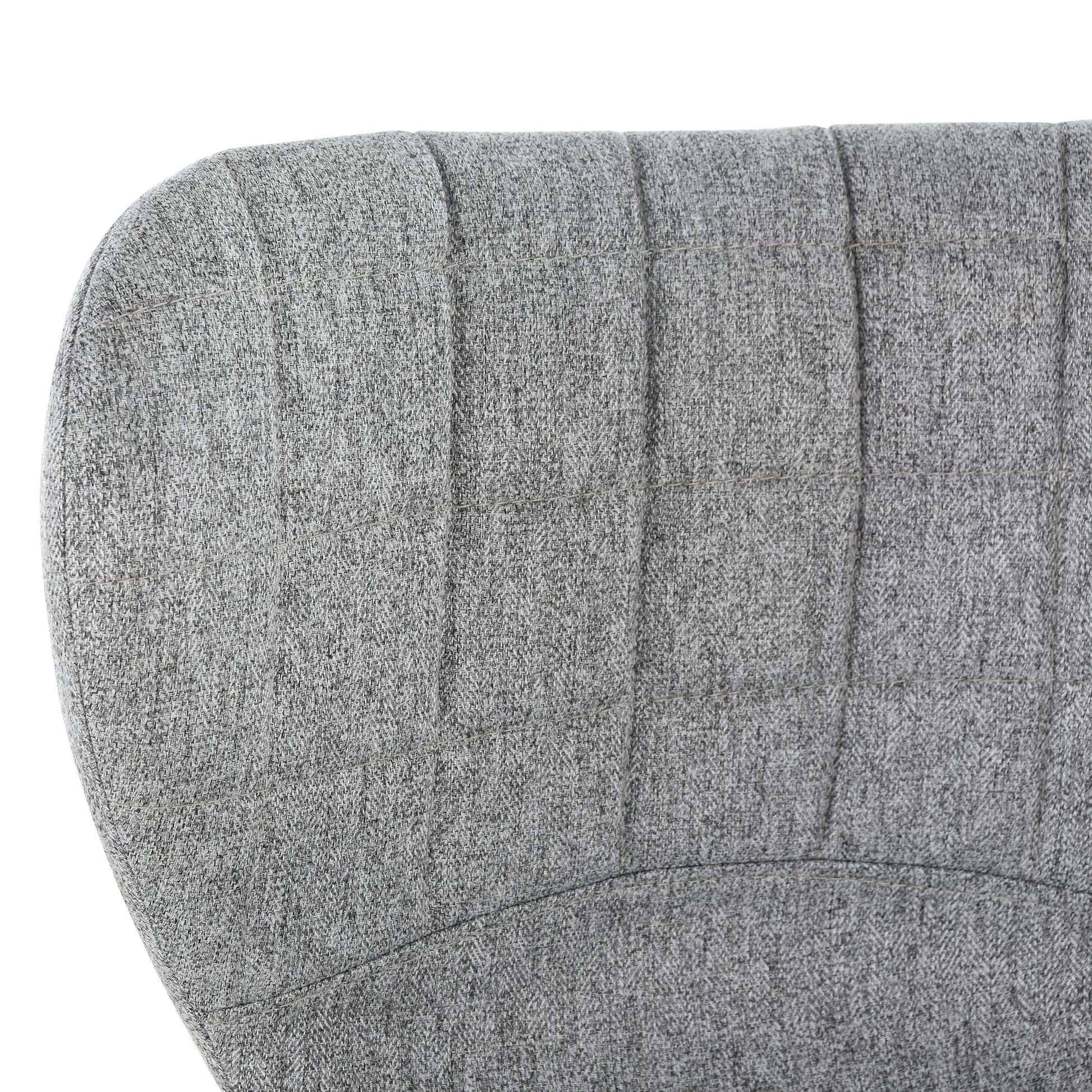 Set of 2 Contemporary Design Bar Stools Adjustable Seat Height 59-81 cm 360° Swivel Linen Gray