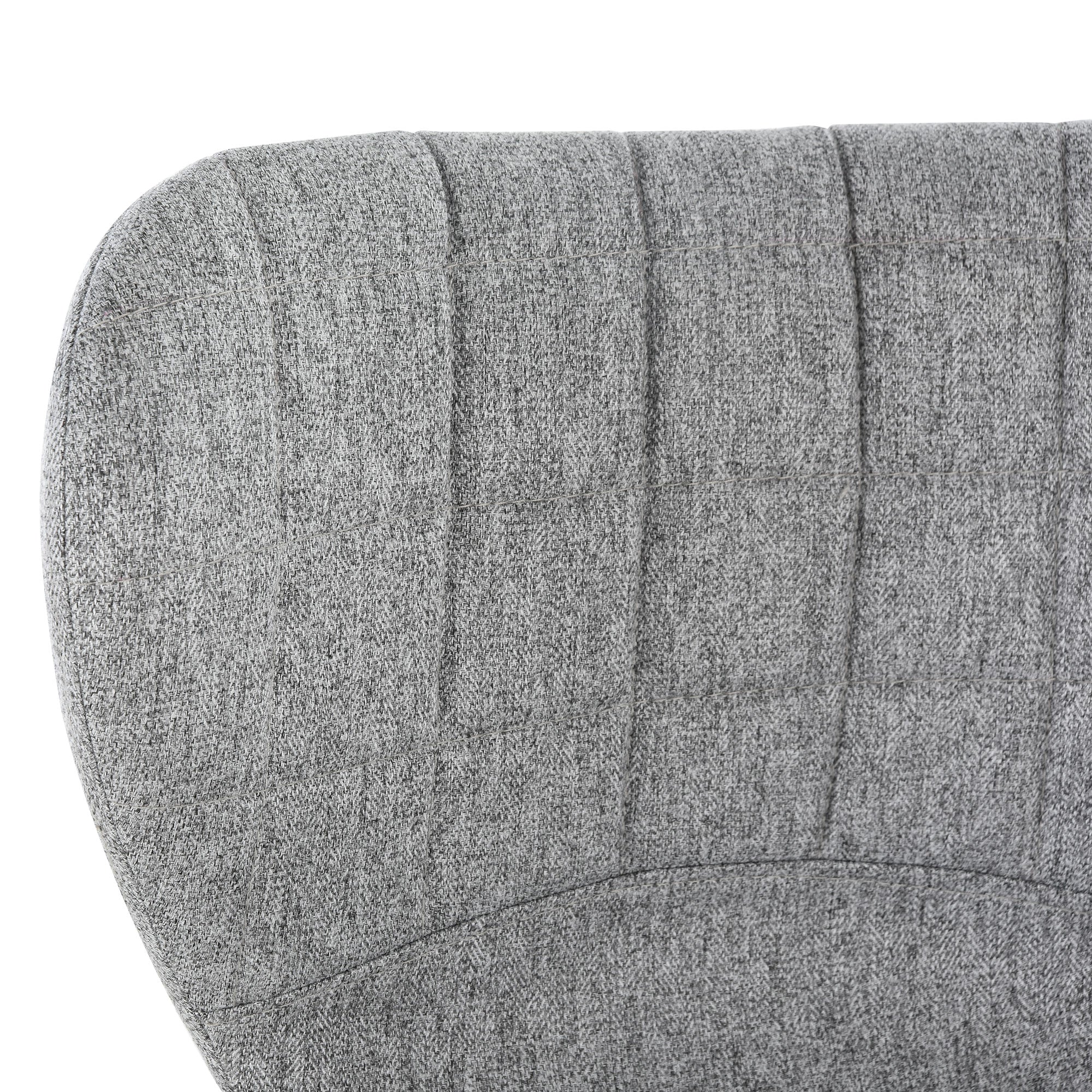 Set of 2 Contemporary Design Bar Stools Adjustable Seat Height 59-81 cm 360° Swivel Linen Gray