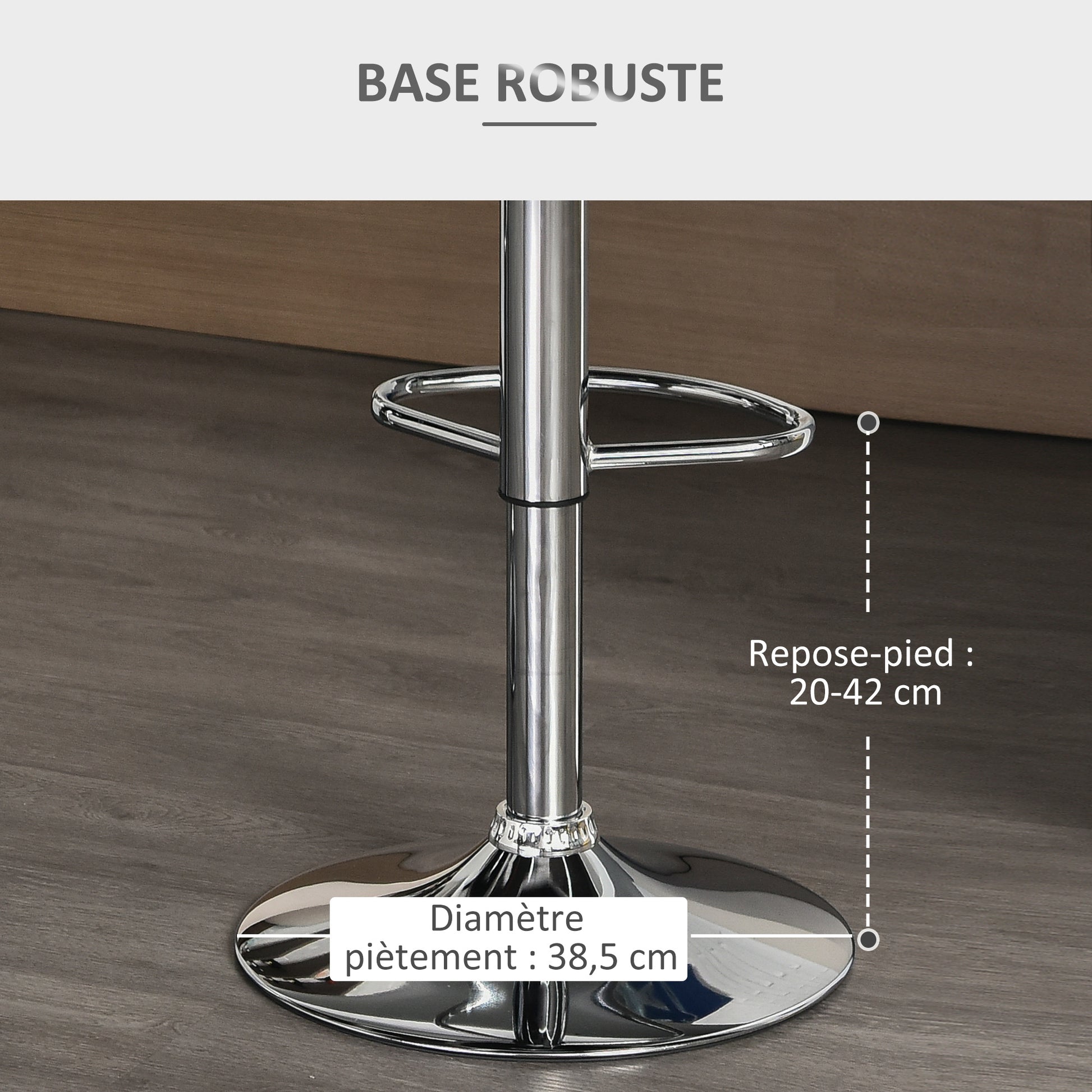 Set of 2 Contemporary Design Bar Stools Adjustable Seat Height 59-81 cm 360° Swivel Linen Gray