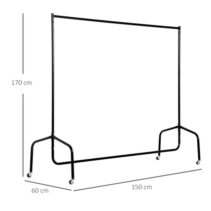 Clothes Rack Clothing Rail Clothes Stand Roll Garment Rack Wardrobe Stand (150 x 60 x 170 cm)