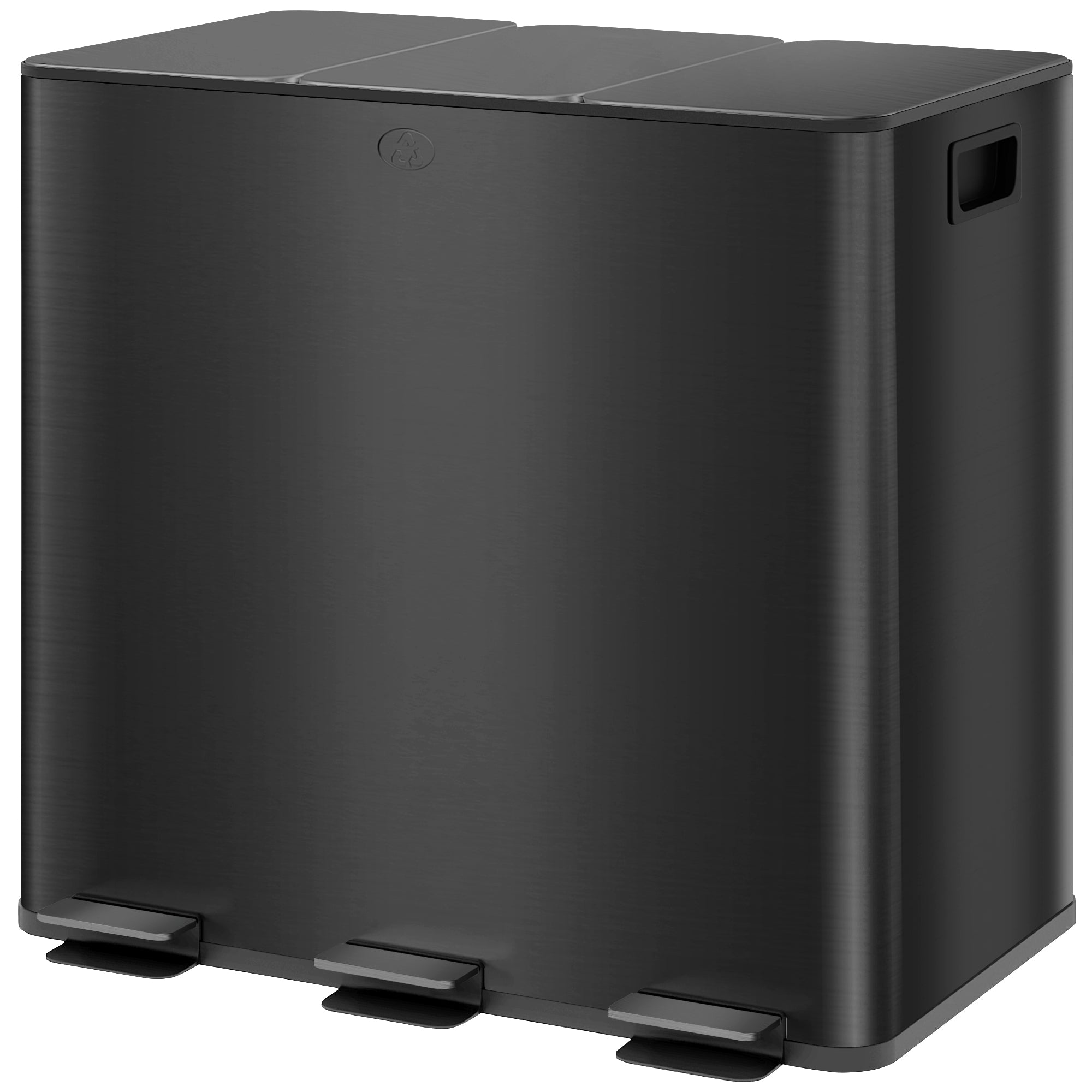 Trash Can 3 x 15L Pedal Bin Cosmetic Bin Garbage Can with Lid and Foot Pedal, Trash Bin with Inner Bin, for Living Room, Office, Stainless Steel, 61.9 x 36.6 x 43.2 cm