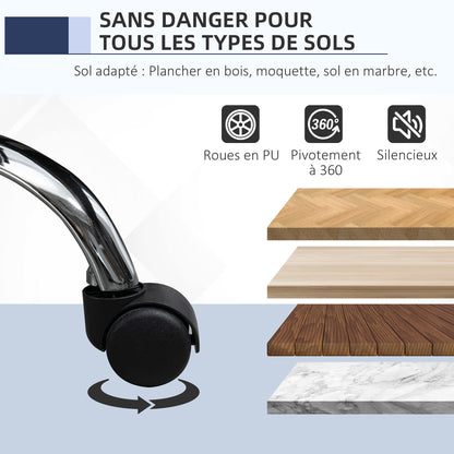 Manager Ergonomic Swivel Office Chair with Linen Upholstery Height Adjustable Dark Gray