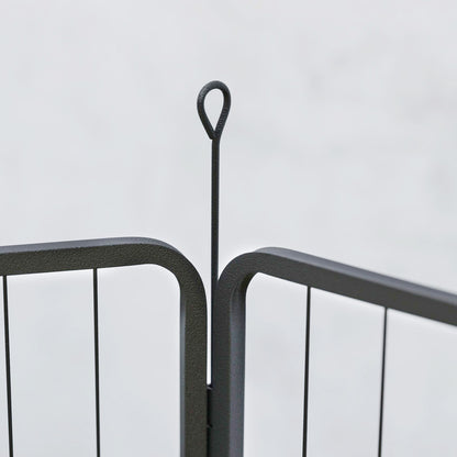 Puppy Playpen 100cm High, 6-Piece Dog Playpen DIY Puppy Enclosure with Door, Free-Roaming Pen for Small, Medium, and Large Dogs, Steel, Gray