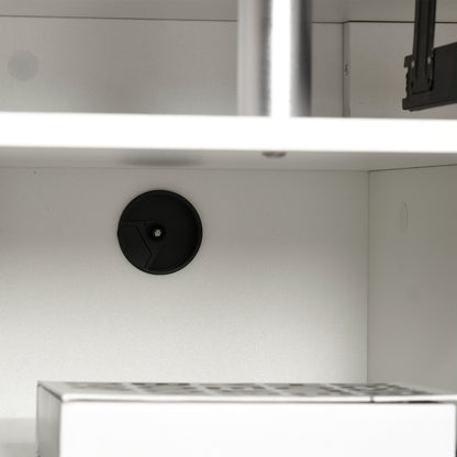 Desk with Shelves Computer Table with 2 Drawers Removable Keyboard Tray and Monitor Stand CPU for Office Study 120x55x85 cm White