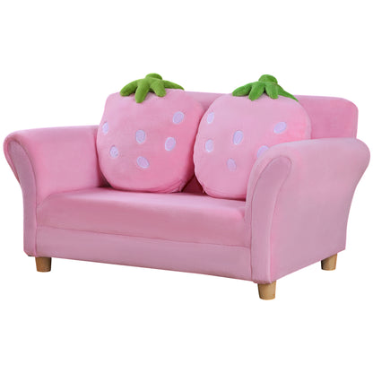 Children's Sofa Kids Chair Sofa Couch Children's Room Soft Sofa Double Sofa Single Sofa (Strawberry Sofa)