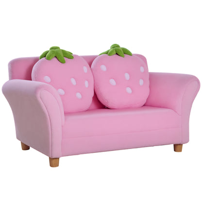 Children's Sofa Kids Chair Sofa Couch Children's Room Soft Sofa Double Sofa Single Sofa (Strawberry Sofa)