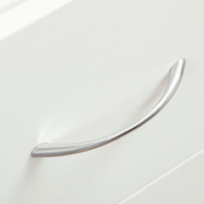 Kitchen Trolley Cart on Wheels with 1 Drawer and 2 Open Shelves for Dining Room Living Room Bathroom 25 x 50 x 85 cm White