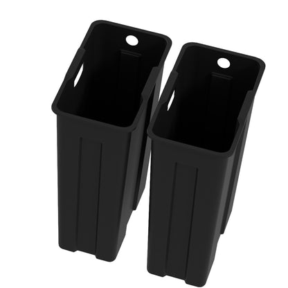 Double Compartment Kitchen Trash Can, 2 x 20L, Stainless Steel Pedal Trash Can, 2 Soft-Closing Lids, Removable Inner Buckets, and Fingerprint-Proof Handles 45.8x36x51.6cm