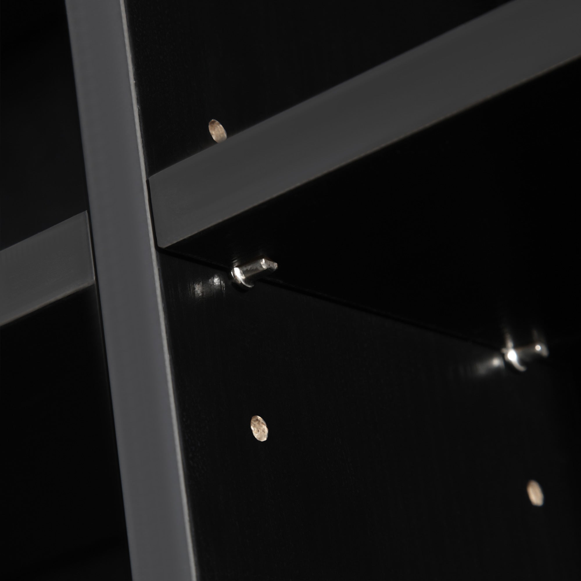 CD/DVD Storage Shelf Storage Unit for 1116 CDs 36 Height Adjustable Compartments 102 x 24 x 195 cm Black
