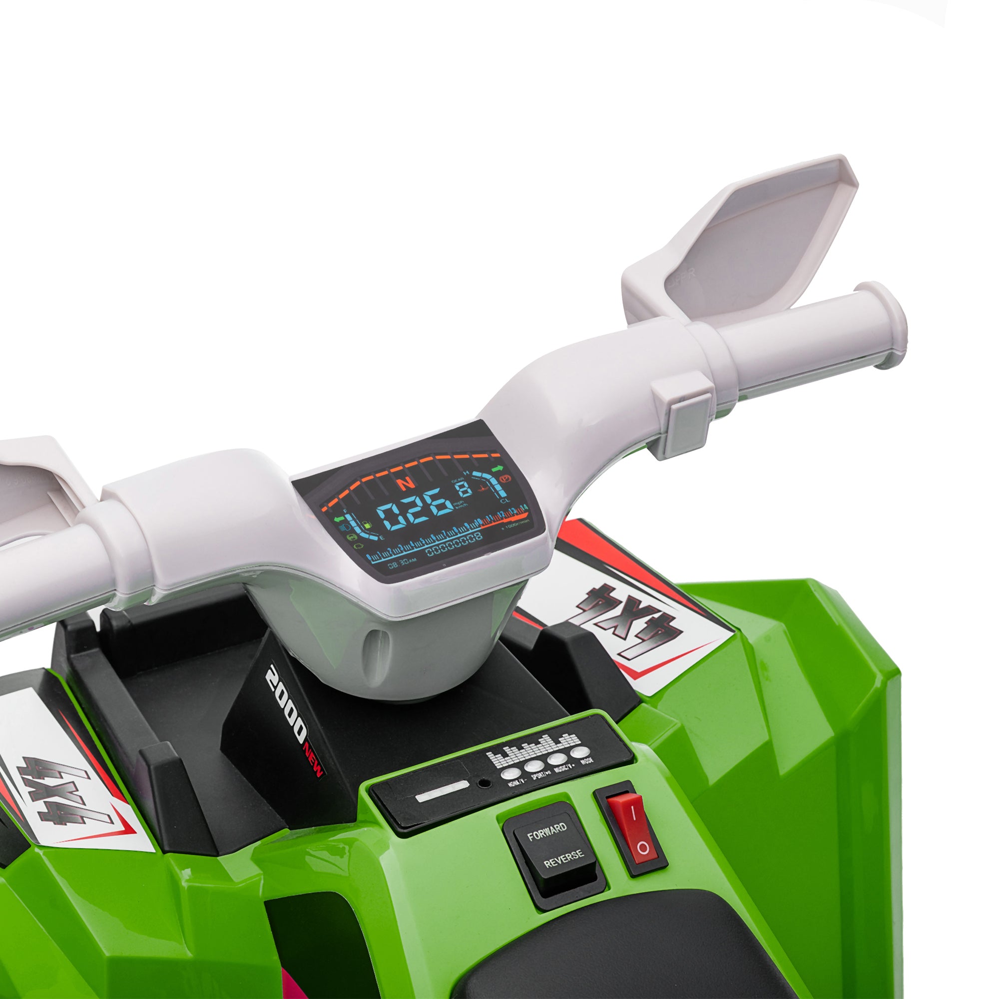 Electric Quad for Children 18-36 Months Electric Battery Vehicle 6V with Forward and Reverse Speed of 2.5 km/h 70x41.5x48.5 cm Green