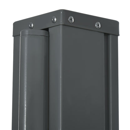 Side Awning Retractable Privacy Screen dim. 3L x 1.6H m metal Waterproof UV-resistant High-density 180 g/m² Black
