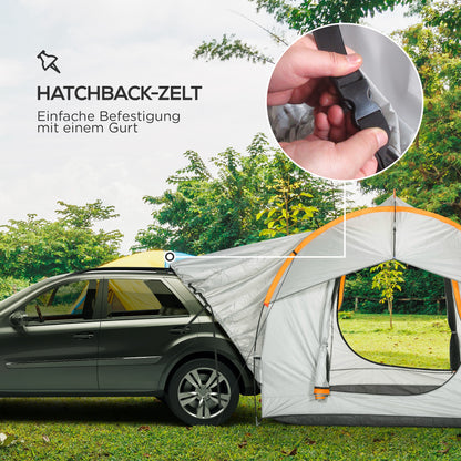 Rear Tent Car Tent for 6 People, Waterproof 2000mm Car Tent with Sunshade Rain Layer SUV Rear Hatchback Tent with UV Protection, Awning Sun Protection for Camping, Travel 240 x 210 x 210 cm