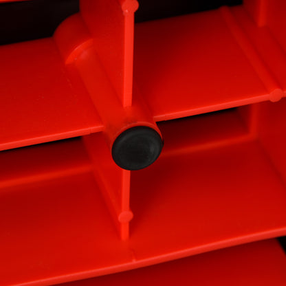 Step Board Aerobic Fitness Home Trainer Stepper 2-step height adjustable (10/15 cm) suitable for home and office use Black+Gray+Red 68 x 29 x 15 cm